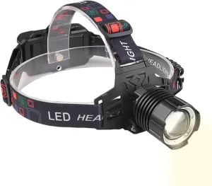 LED Headlamp, 30W Camping Headlamp, USB Rechargeable Headlamp, Hard Hat Light, Adjustable Long Range Headlamp, Waterproof Headlamp for Fishing, 3 Modes LED Headlamp, Rechargeable Outdoor Headlamp,