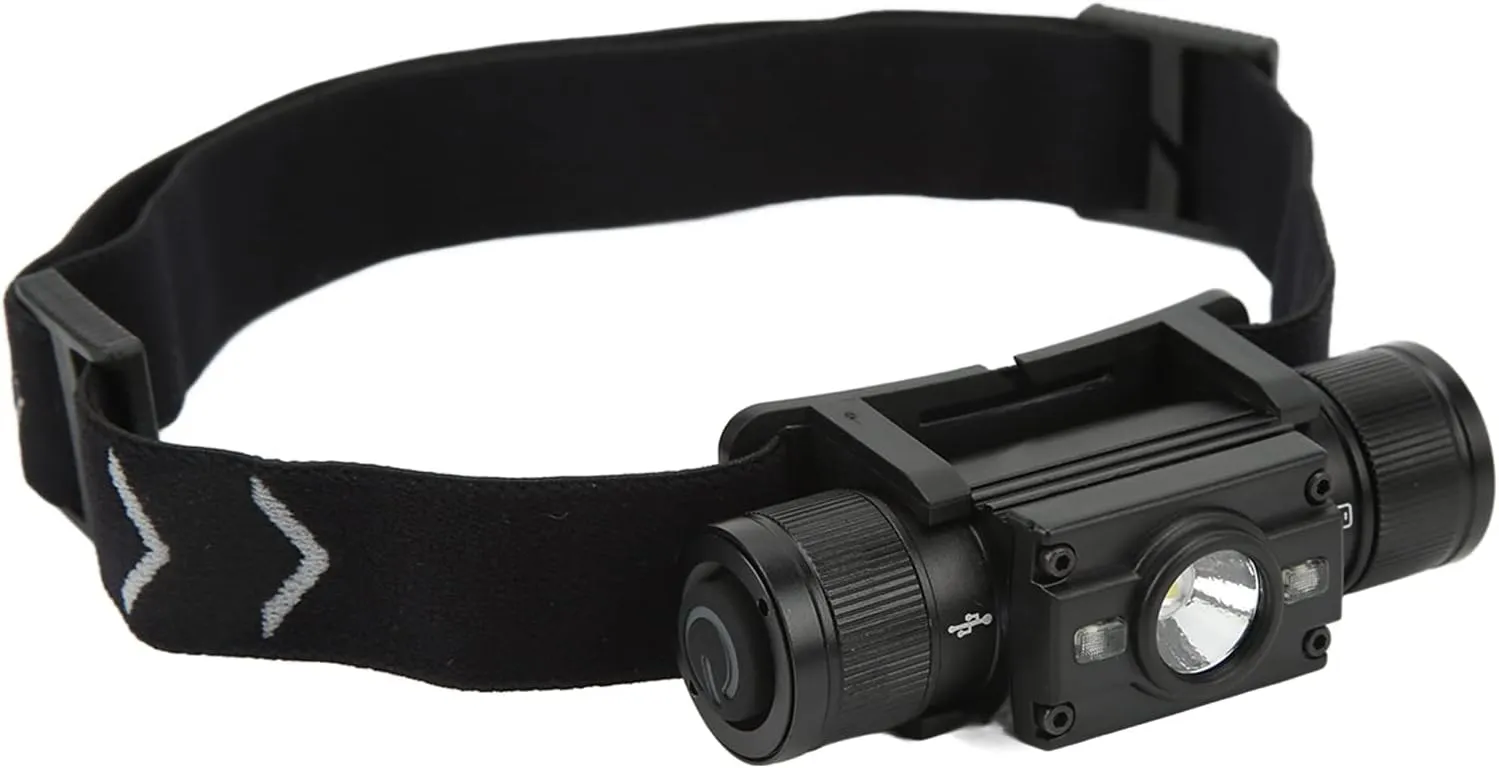 LED Headlamp, Super Bright IPX6 Waterproof Aluminum Alloy Portable LED Head Torch 5V 1A for Fishing for Adults