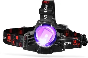 LED Headlamp with Angle Dual Color Brightness Rechargeable Headlight with Long Range Illumination for Camping and Nighttime Adventures