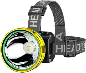 LED Headlight Strong Light Charging Induction Hernia Head-Mounted Outdoor Flashlight Blue Hernia Night Fishing Miner's Lamp