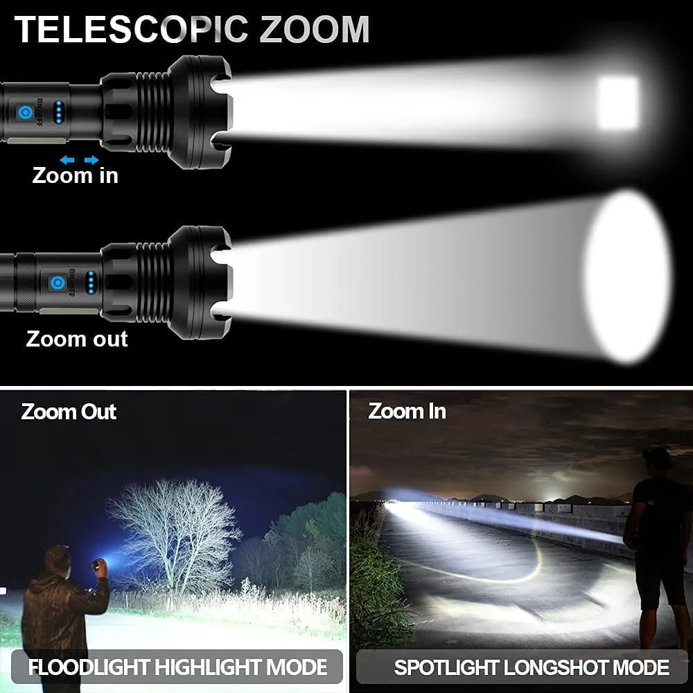 🏠LED Rechargeable Tactical Laser Flashlight