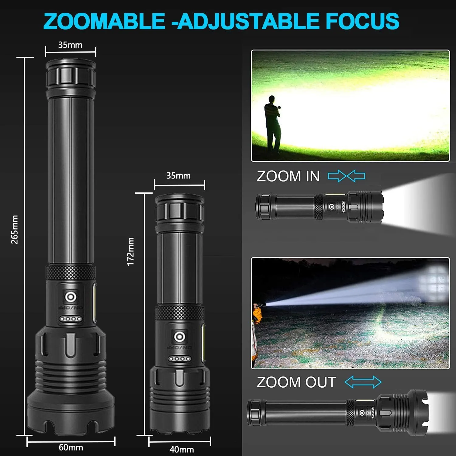 🏠LED Rechargeable Tactical Laser Flashlight