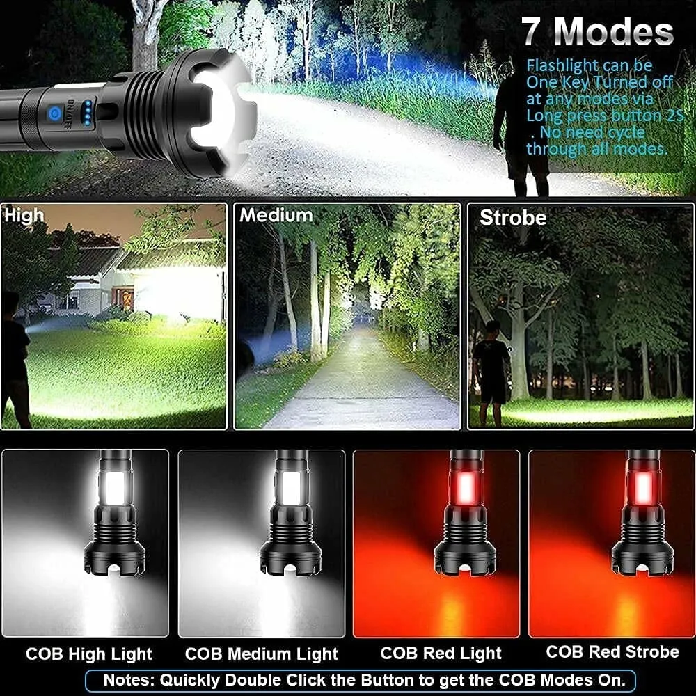 🏠LED Rechargeable Tactical Laser Flashlight