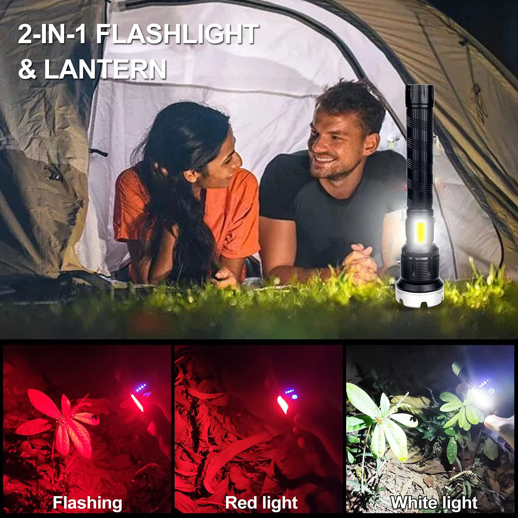 🏠LED Rechargeable Tactical Laser Flashlight