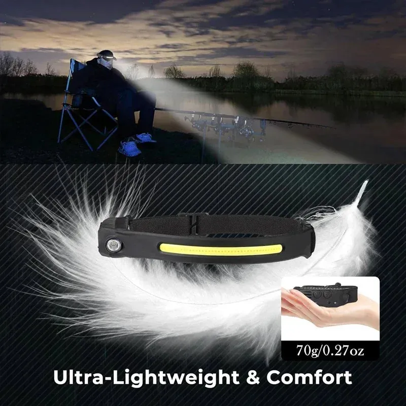LED Sensor Headlamp Camping Search Light Head Flashlight Rechargeable Powerful Lamp Front Lanterns Headlights 6 Styles