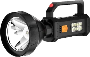 Led Solar Lights - Powerful Handheld Flashlights, Solar Powered Flashlight, Portable Outdoor Flashlight,Outdoor Camping Lighting Tool, Portable Rechargeable Torch for Climbing Fishing