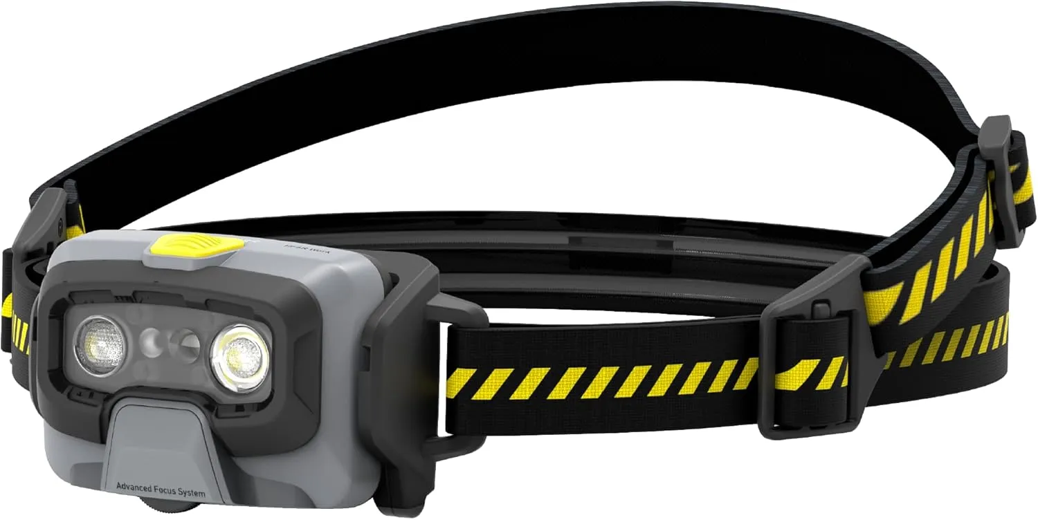 Ledlenser HF6R Work Hands Free, LED Rechargeable Headlamp, Dust and Water Resistant, 800 Lumens, Yellow