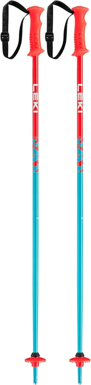 LEKI Kids’ Rider Lightweight Aluminum Ski Poles for Downhill Skiing