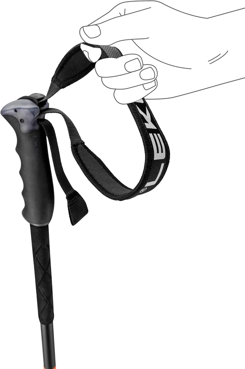 LEKI Pitch Back Lightweight Aluminum Ski Poles for Alpine Skiing