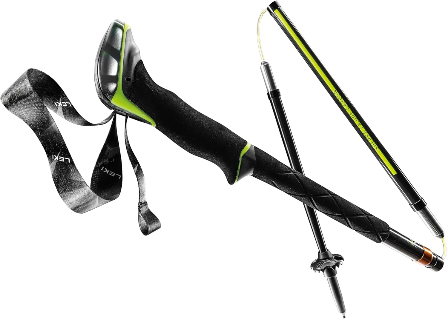 LEKI Sherpa FX.One Carbon Collapsible Lightweight Trekking Poles for Backcountry Skiing, Hiking, & Mountaineering