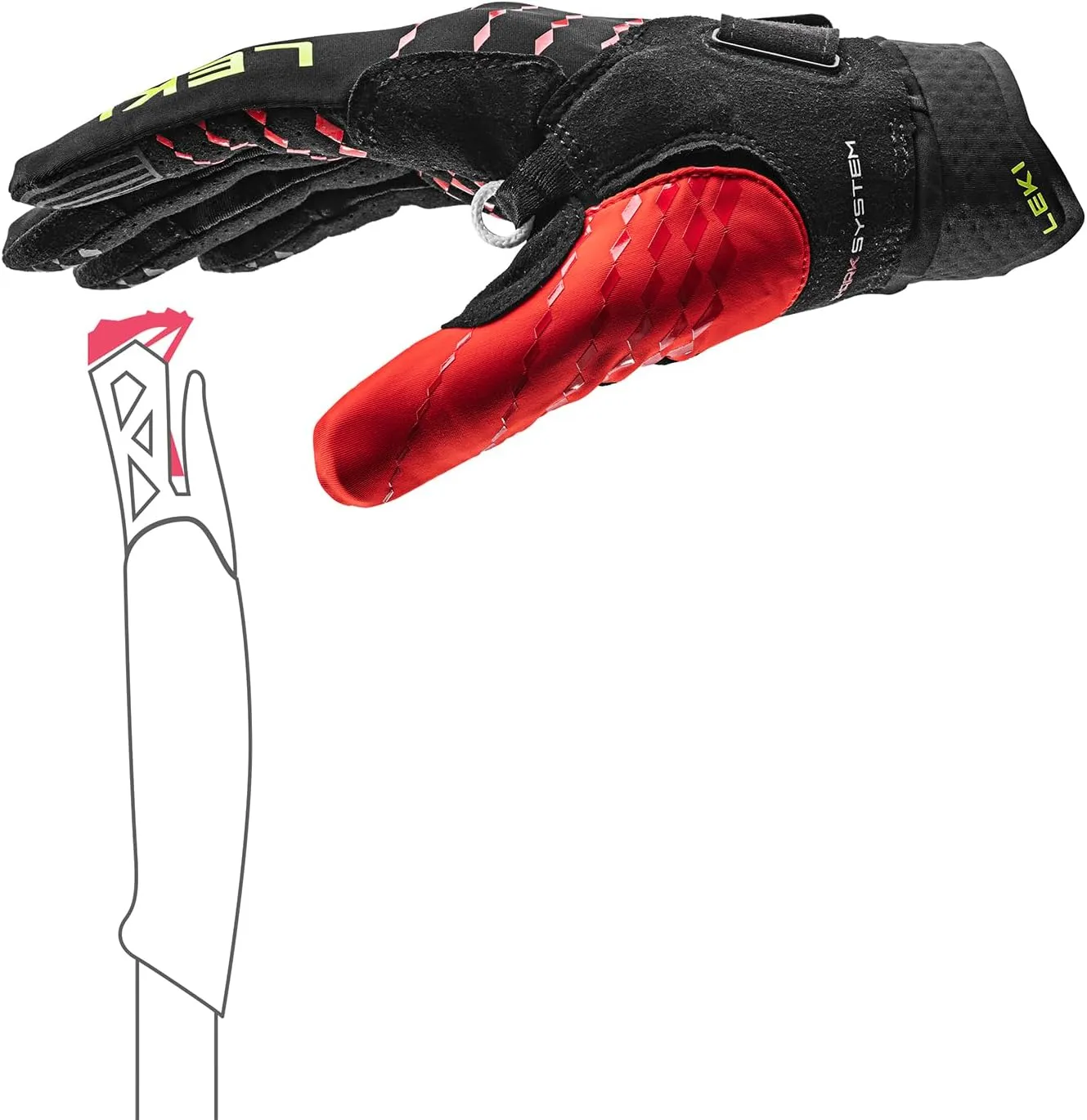 LEKI Ultra Trail Breeze Shark Lightweight Water-Resistant Touchscreen Running Gloves