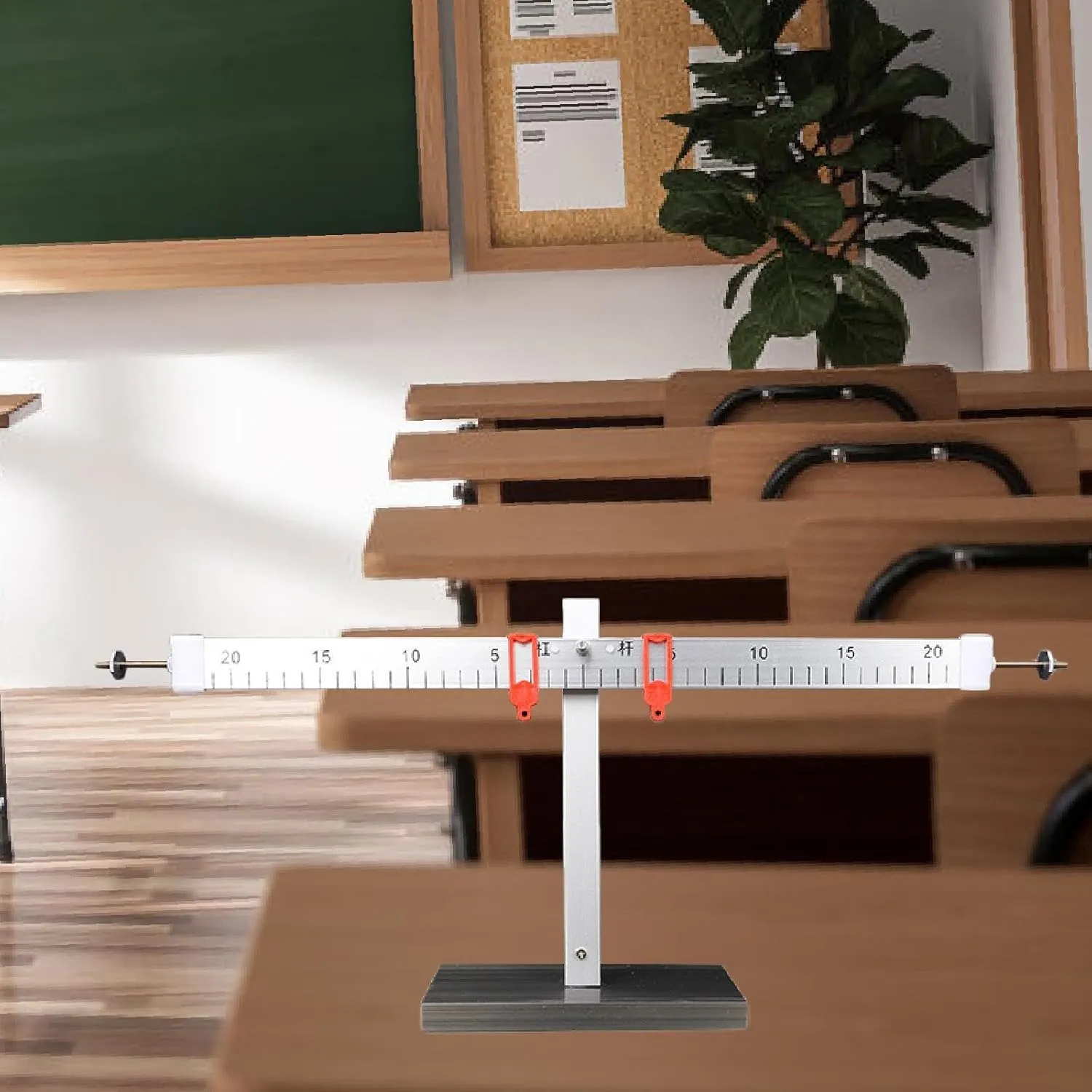 Leverage Ruler with Bracket Leverage Ruler Experiment Demonstration Balance Sturdy Portable Learning Tool Teaching Instrument, Pp Ruler (Aluminum Alloy Ruler)