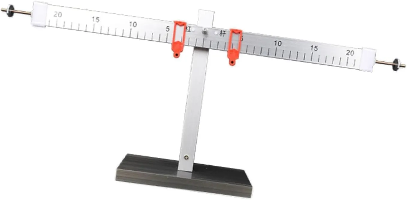 Leverage Ruler with Bracket Leverage Ruler Experiment Demonstration Balance Sturdy Portable Learning Tool Teaching Instrument, Pp Ruler (Aluminum Alloy Ruler)