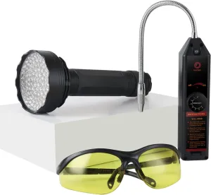 Lichamp AC Leak Detector Kit Automotive, Refrigerant Freon Leak Detector with AC UV Light and Protective Glasses, LB01