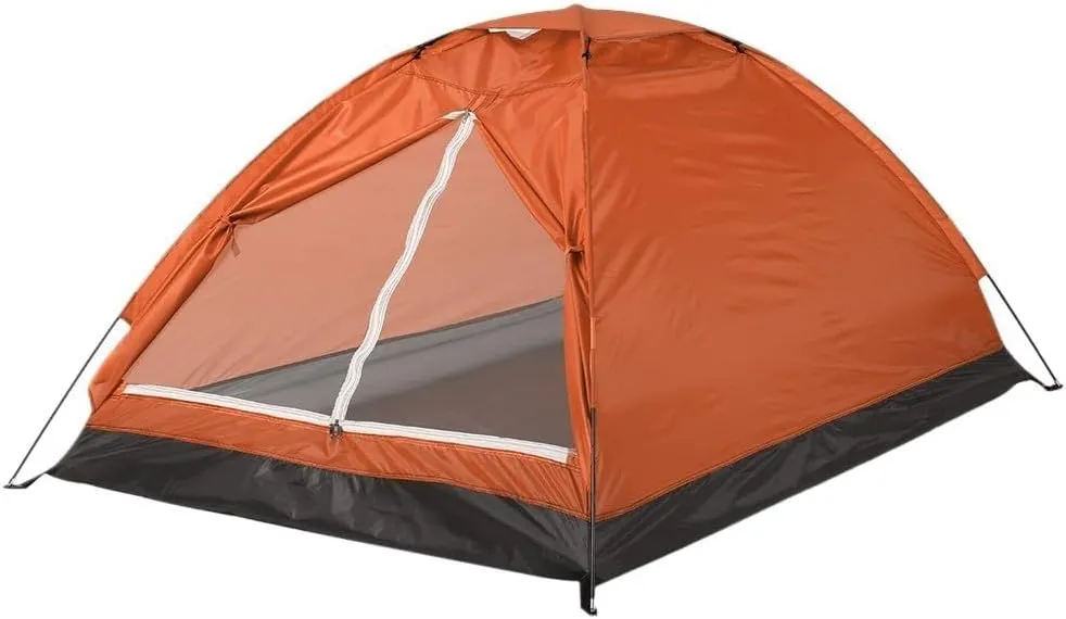 Lightweight 2 Person Camping Tent Durable Fiberglass Construction Camping Tent Two Piece Set Wilderness Camping Canopy for Hiking and Garden Facilitates