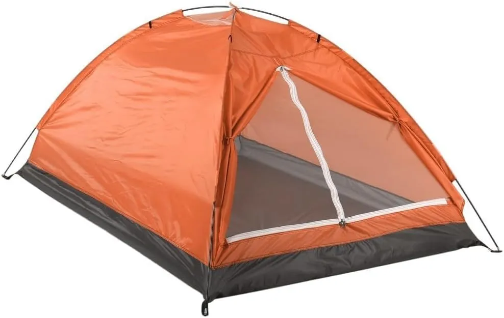 Lightweight 2 Person Camping Tent Durable Fiberglass Construction Camping Tent Two Piece Set Wilderness Camping Canopy for Hiking and Garden Facilitates
