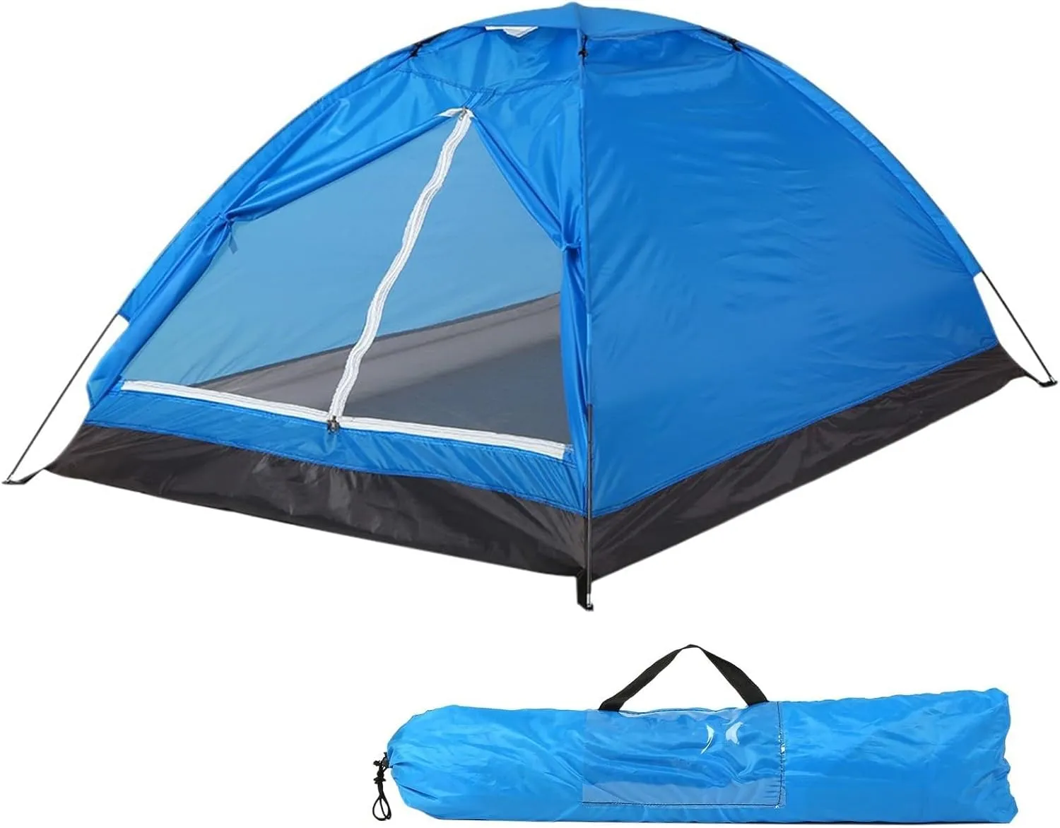 Lightweight 2 Person Camping Tent Durable Fiberglass Construction Camping Tent Two Piece Set Wilderness Camping Canopy for Hiking and Garden Facilitates
