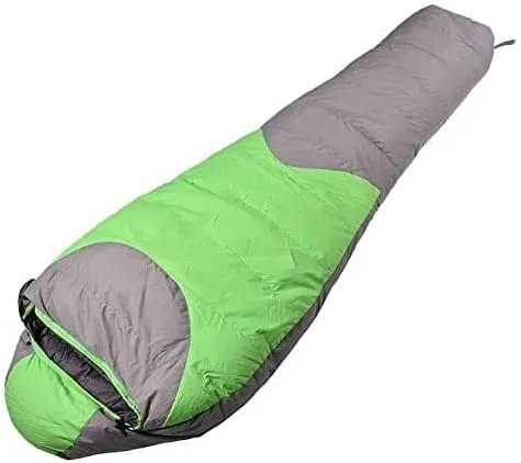 Lightweight Adult Sleeping Bag with Hood, Mummy & Rectangular Outdoor Camping Sleeping Bag for Travel & Survival, Blue