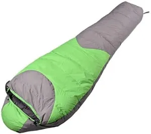 Lightweight Adult Sleeping Bag with Hood, Mummy & Rectangular Outdoor Camping Sleeping Bag for Travel & Survival, Blue