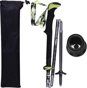 Lightweight & Portable Trekking Poles, Foldable Adjustable Hiking Poles with Carbon Tungsten Steel Tip, EVA Non-Slip Handle, Shock Absorption, Adjustable 100-115cm/115-135cm
