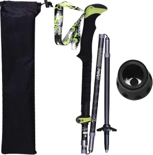 Lightweight and Portable Trekking Poles, Foldable and Adjustable in Length, Strong Earthquake-Resistant Trekking Poles, Soft Non-Slip Handle (Black (115~135cm))