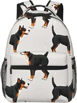 Lightweight Daypack Backpack for Trekking Work Running - Big Capacity Multipurpose Anti-Theft Bookbag, Dog Lovers Art Business Computer Bag