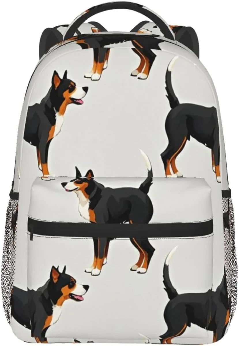 Lightweight Daypack Backpack for Trekking Work Running - Big Capacity Multipurpose Anti-Theft Bookbag, Dog Lovers Art Business Computer Bag