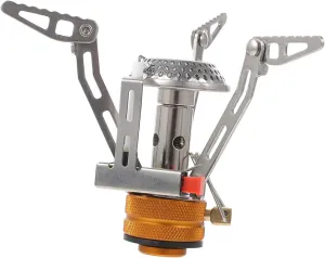 Lightweight Outdoor Mini Burner Windproof Stove for Camping Hiking Gas Stove Burner Storage Box Aluminum Alloy