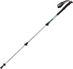 Lightweight Outdoor Trekking Poles, Retractable Hiking Trekking Poles, High-Grip Pointed Tip and Soft and Comfortable Handle with Wrist Strap (Male Blue)