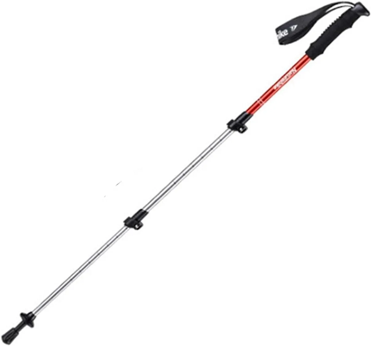Lightweight Outdoor Trekking Poles, Retractable Hiking Trekking Poles, High-Grip Pointed Tip and Soft and Comfortable Handle with Wrist Strap (Male Orange)