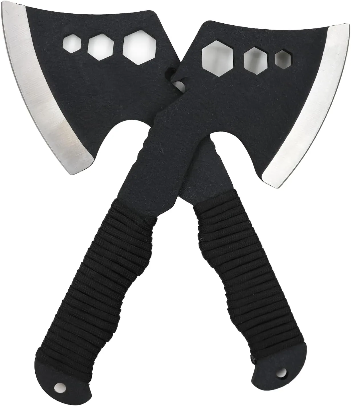 Lightweight Tactical Hatchets Small Camping Backpacking Axe with Nylon Fiber Handle for Bushcraft Outdoor Survival Hiking with 3 Hex Wrenches and Bottle Opener-2 Pack