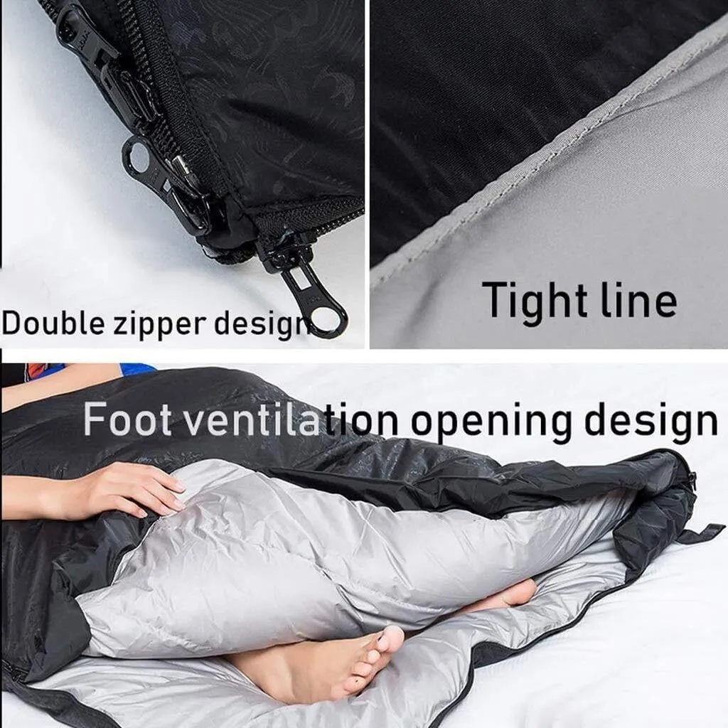 Lightweight Waterproof Camping Sleeping Bag for Adults & Kids, Envelope Style for Spring & Autumn
