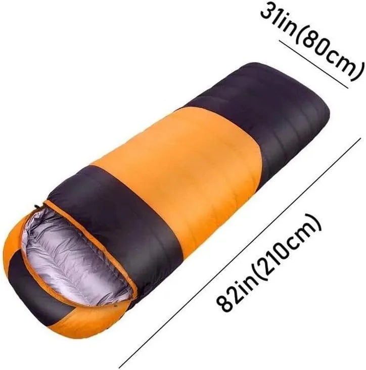 Lightweight Waterproof Camping Sleeping Bag for Adults & Kids, Envelope Style for Spring & Autumn