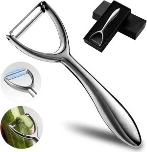 LIIGEMI Vegetable and Fruit Peeler，Comfortable Y Shaped Hand Peeler for Kitchen，Stainless Steel Veggie Potato Peeler