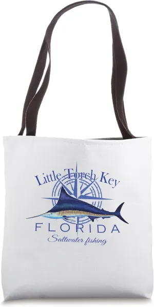 Little Torch Key Florida Sailfish Billfish Saltwater Fishing Tote Bag
