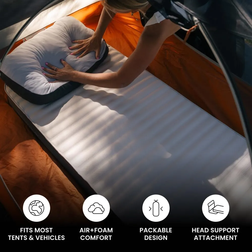 Luno AIR Foam PRO Camping Mattress - Regular | Universal Fit | Hybrid Foam   Air Mattress