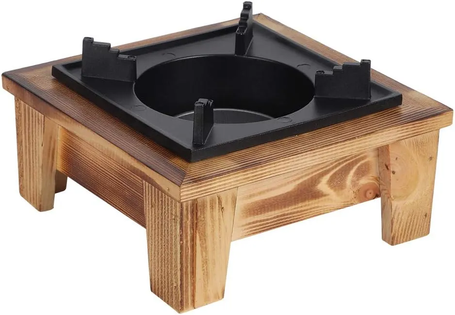 Luqeeg Alcohol Stove, Portable Barbecue Oven, Iron Wood Fuel, Ideal for Outdoor Picnic, Camping, Fishing, Travel, Hiking, Backpacking