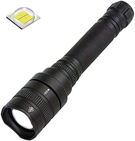 LUXNOVAQ LED Flashlight Powerful Super Bright Flashlight, High Lumen Zoomable Tactical Flashlights Waterproof Hand Torch Light with 5 Modes for Camping