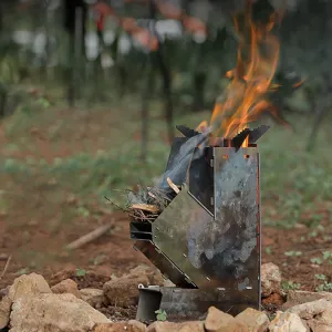 Luxora Portable Outdoor Rocket Wood Burning Stove Heater