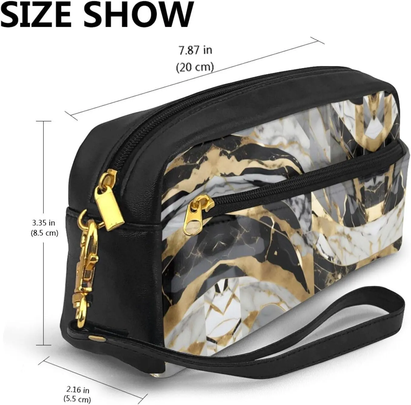 Luxury Marble Print Portable Makeup Bag,Travel-Friendly Design,Versatile Mini Makeup Pouchtion
