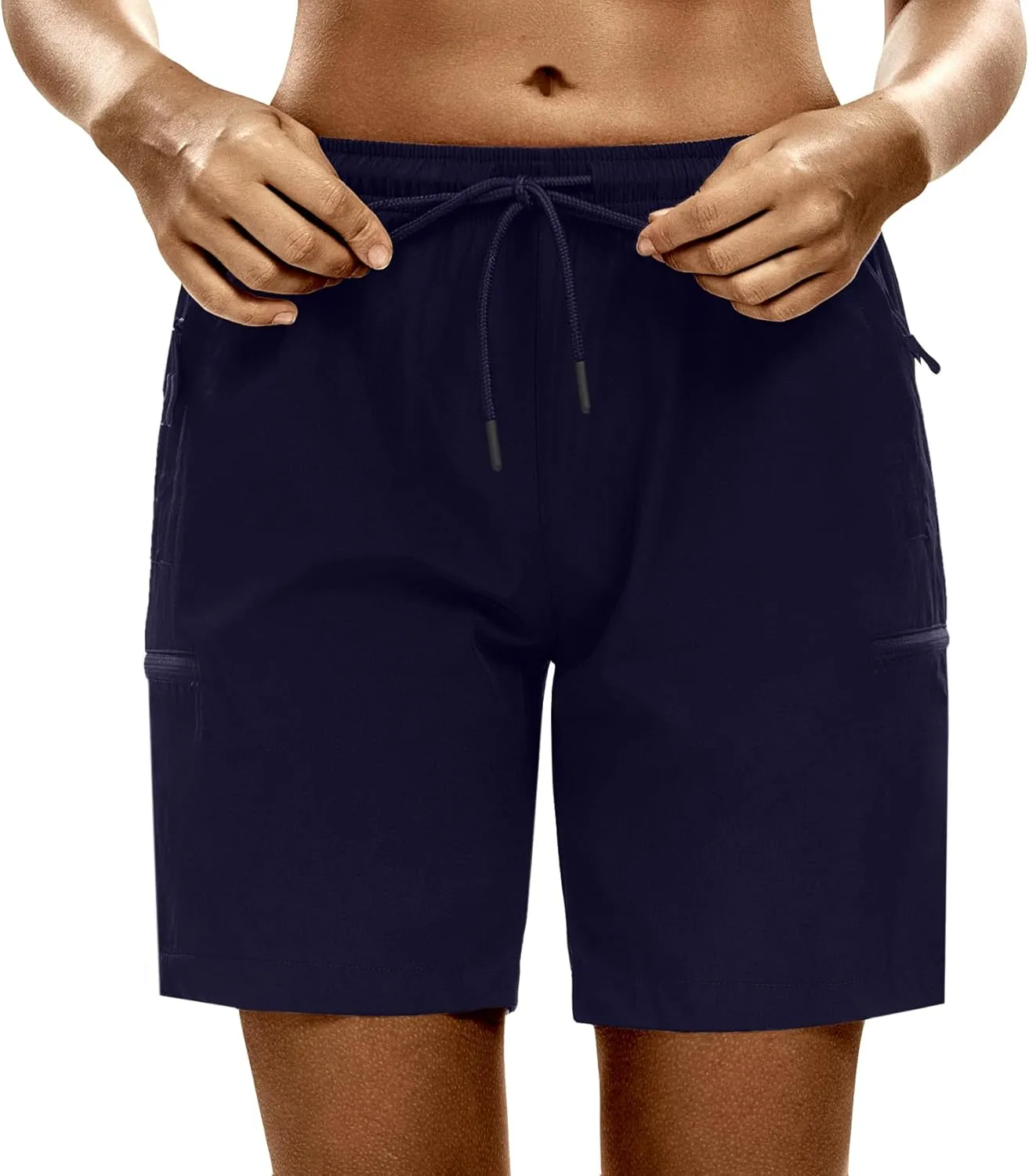 LXNMGO Women's 7" Hiking Shorts Quick Dry Lightweight Cargo Pockets Outdoor Summer Golf Athletic Shorts for Women