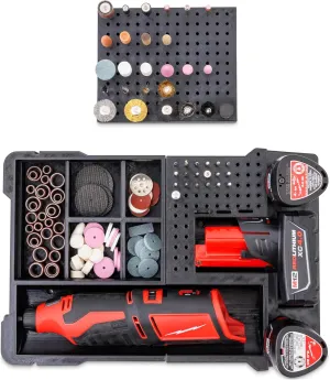 M12 Rotary Packout Organizer for Milwaukee Packout Compact tool box- Bit, Sander, and tool protector and - Liner Only
