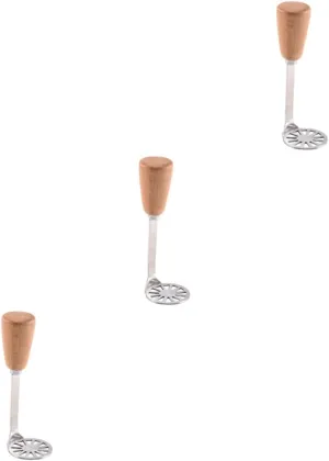 MAGICLULU Pcs Non-slip Potato Masher Wood Handle Sainless Steel Potato Ricer Multi-function Easy to Use