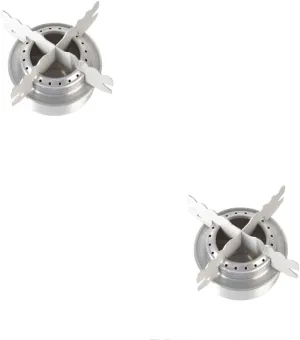 Magik 1-2 Titanium Portable Camping Hiking Alcohol Stove Cross Burner w/Lid Stand (2Pack)