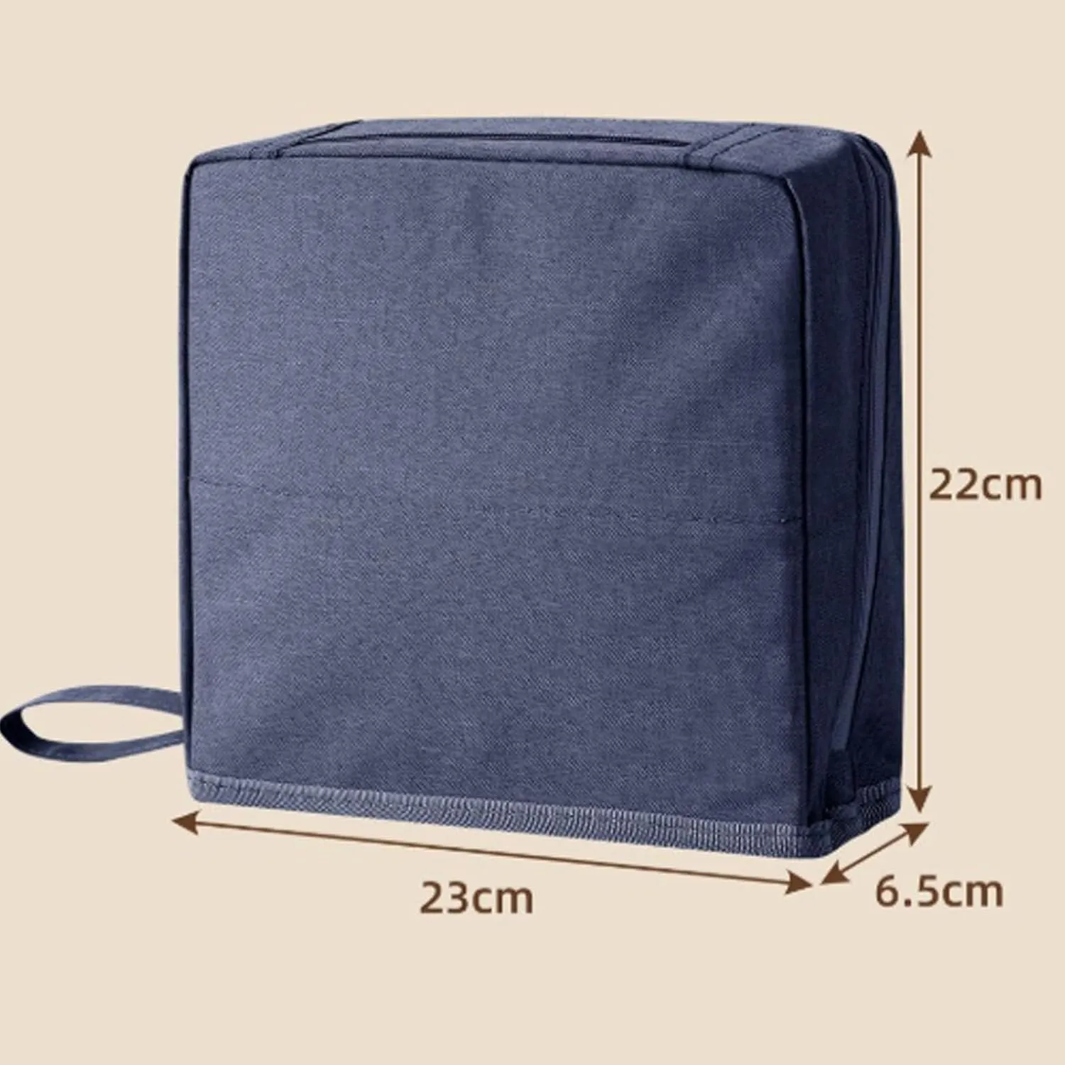 Makeup Bag, Standing Makeup Bag – Portable, Large Capacity Waterproof Makeup Organizer with Compartments Travel Home Use (Navy)