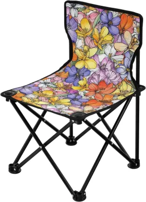Manitoba Prairie Crocus Beauty Flowers Collapsible Camping Chairs Ultralight Hunting Chair Carry Bag Included