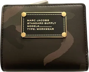Marc Jacobs Workwear Mini Compact Bifold CC Wallet (Camo Multi)