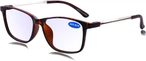 MARE AZZURO Blue Light Blocking Reading Glasses Men Lightweight Computer Readers 0 1.00 1.25 1.50 1.75 2.00 2.25 2.50 2.75 3.00 3.50 4.00 (Brown, 100)