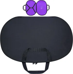 Masonic Chain Collar Case Black with Purple Lining Soft Padded, Freemason Carrying Bag