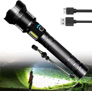 Mattibom Flashlight,90000 Lumen Flashlight,LED Rechargeable Tactical Laser Flashlight 90000 High Lumens,Most Powerful Flashlight,IPX5 Waterproof